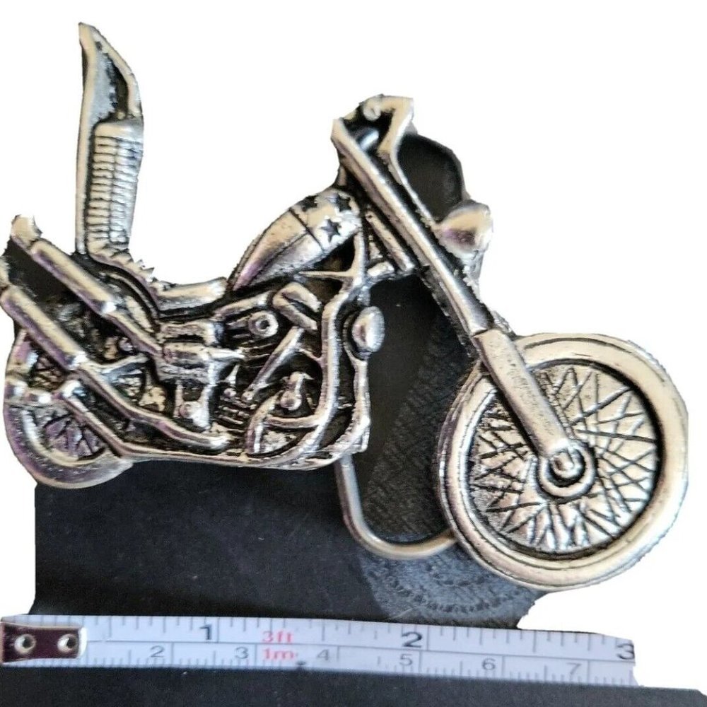 Vintage CHOPPER Motorcycle Biker Silver Metal BELT BUCKLE FREE SHIPPING!